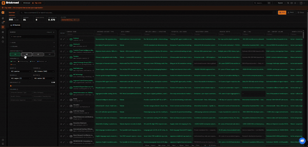 The Sources tab — a living catalog of every data supplier your agents surface